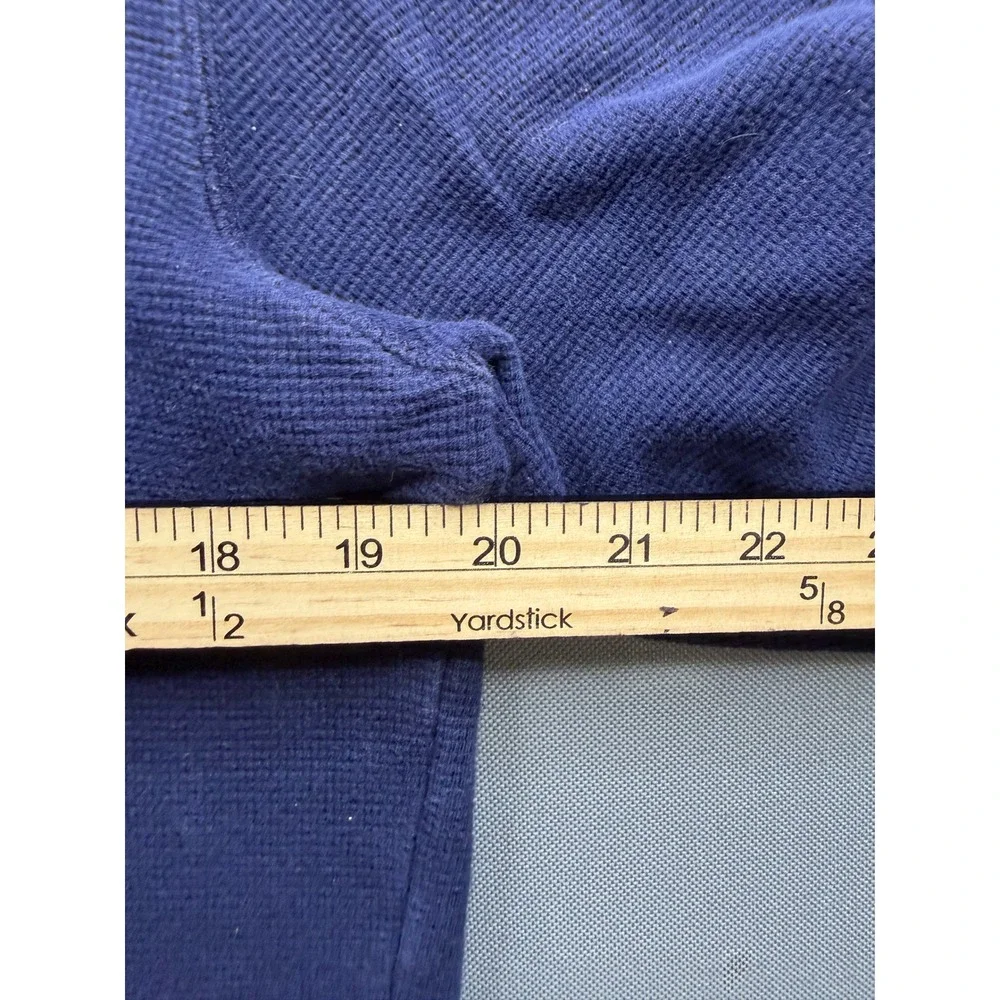 Polo Ralph Lauren Sleepwear Shirt Mens Navy Blue Waffle Knit Thermal Large - Picture 4 of 7